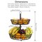 2 Tier Fruit Bowl Tray Countertop Holder Iron Stand Vegetable Snack Storage Rack